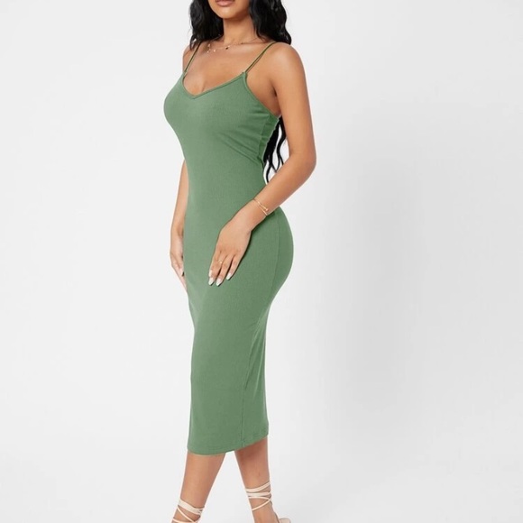 Green bodycon dress - Picture 3 of 3